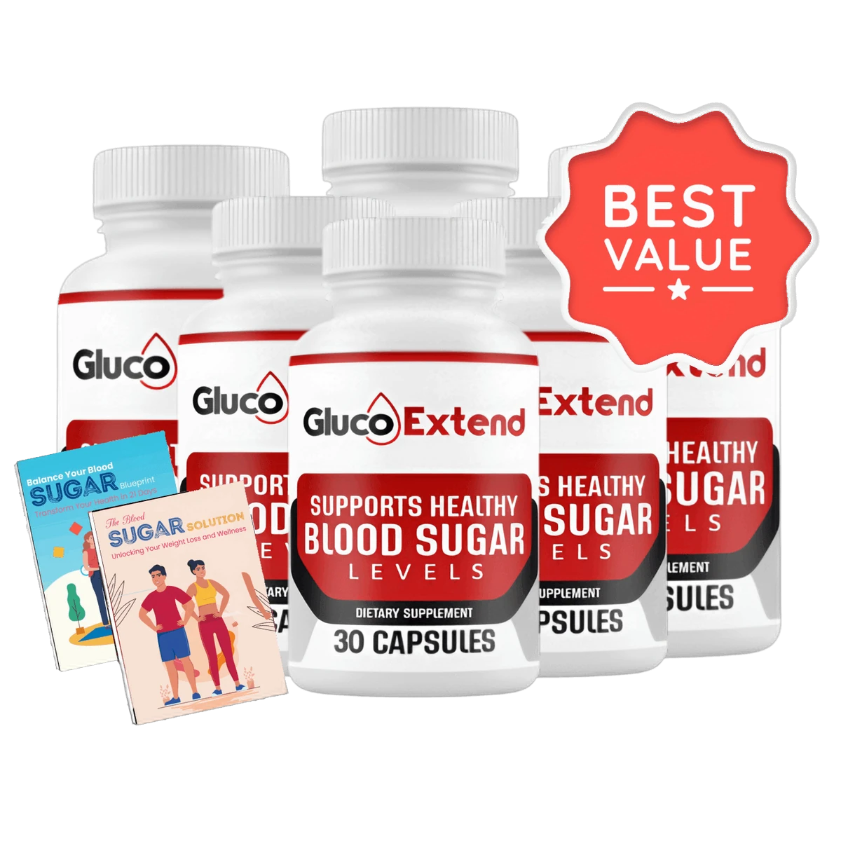 Gluco Extend Natural Blood Sugar Formula — Front Label